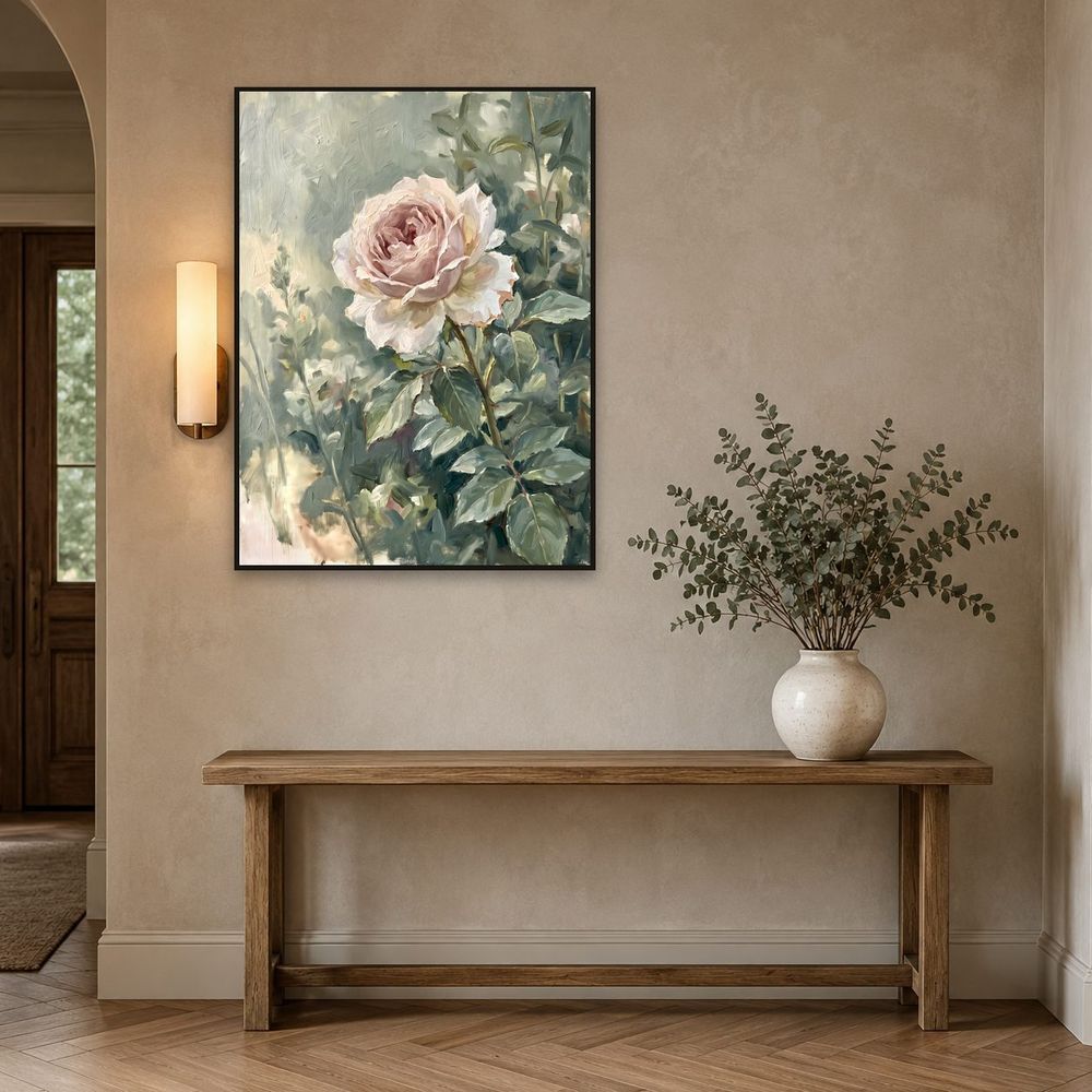Blush Garden Rose — florals wall art print by Brunelvi — view 3