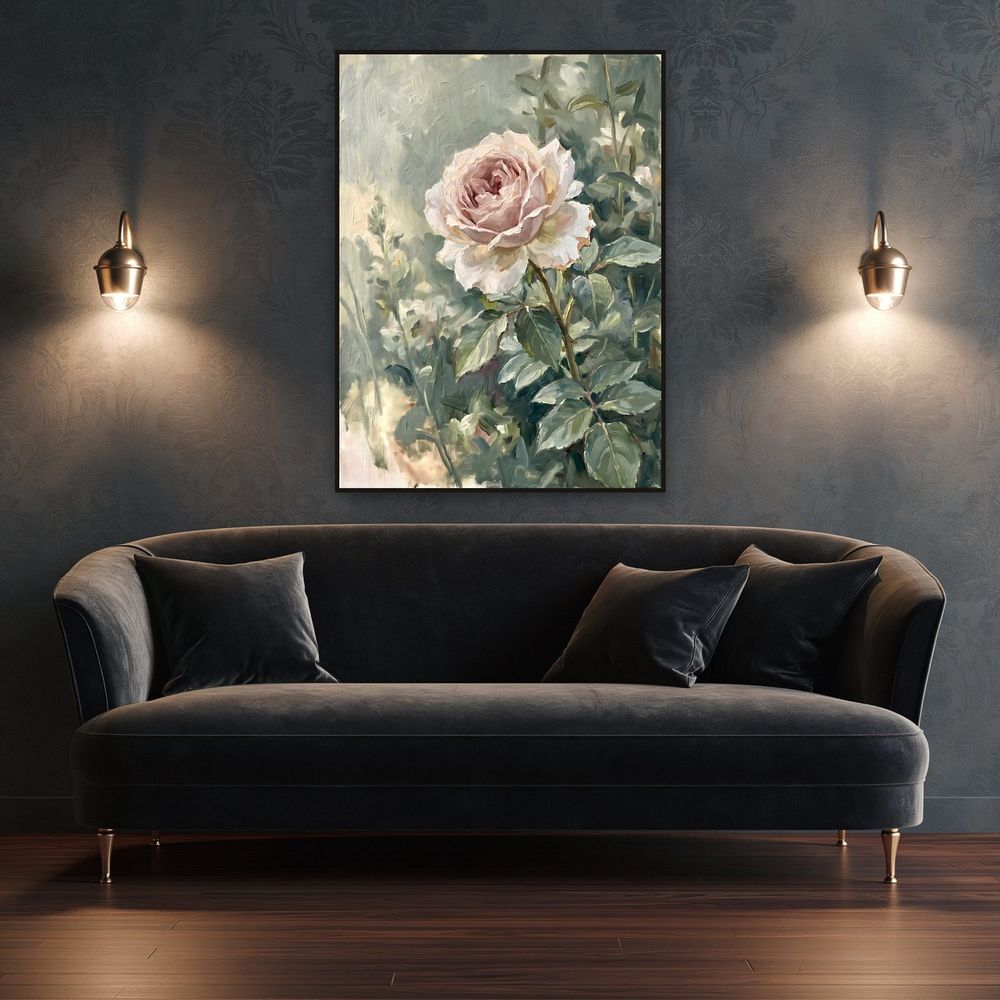 Blush Garden Rose — florals wall art print by Brunelvi — view 4