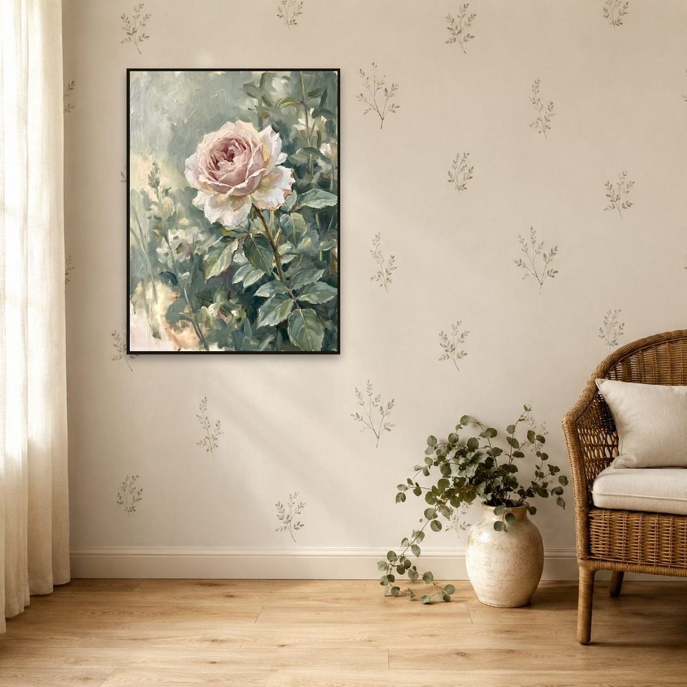 Blush Garden Rose — florals wall art print by Brunelvi — view 5