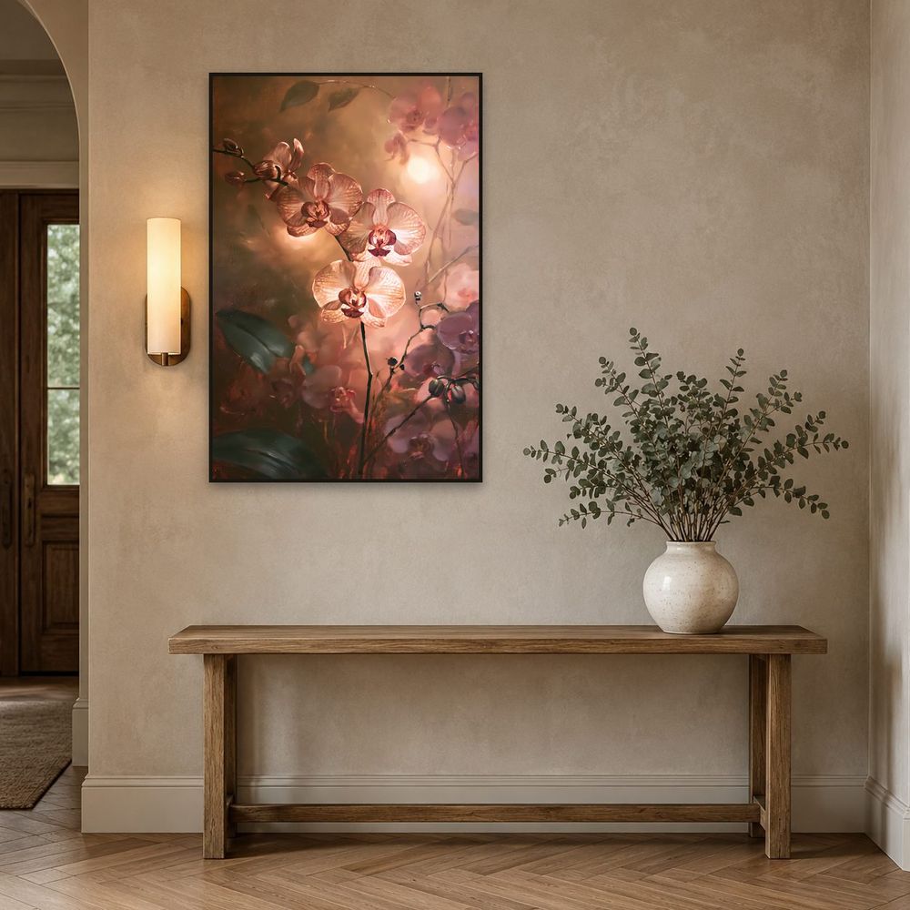 Blush Orchid Glow — florals wall art print by Brunelvi — view 3