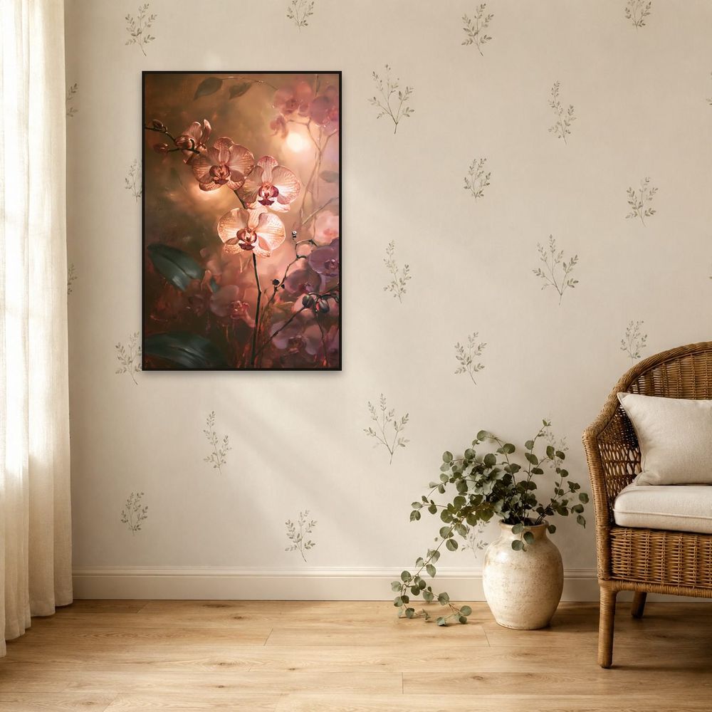 Blush Orchid Glow — florals wall art print by Brunelvi — view 5
