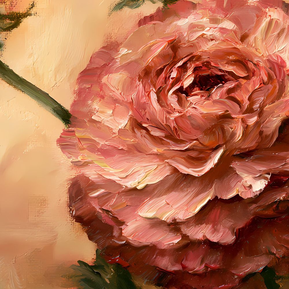 Blush Ranunculus — florals wall art print by Brunelvi — view 2