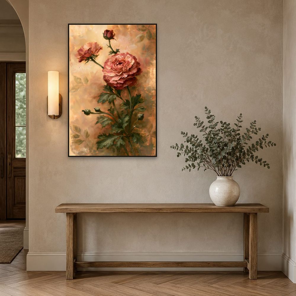 Blush Ranunculus — florals wall art print by Brunelvi — view 3