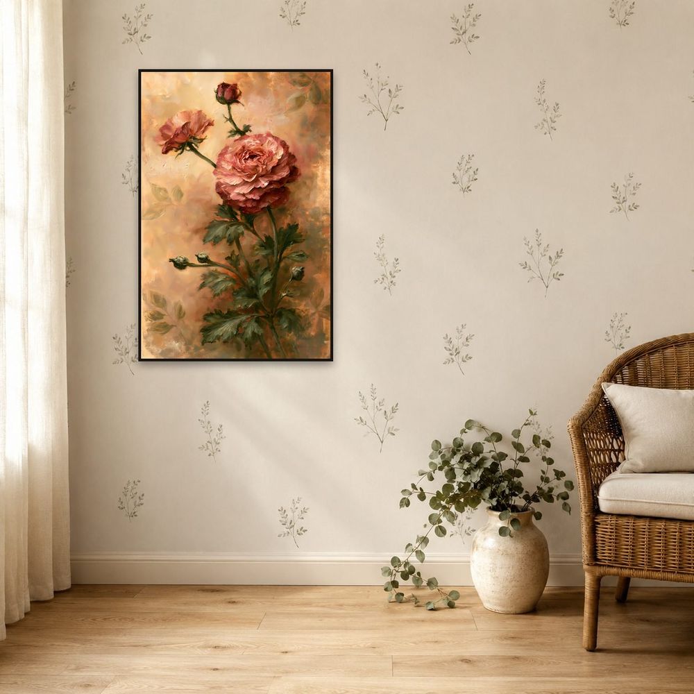 Blush Ranunculus — florals wall art print by Brunelvi — view 5