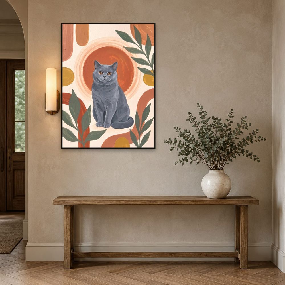 Boho British Shorthair — animals wall art print by Brunelvi — view 3