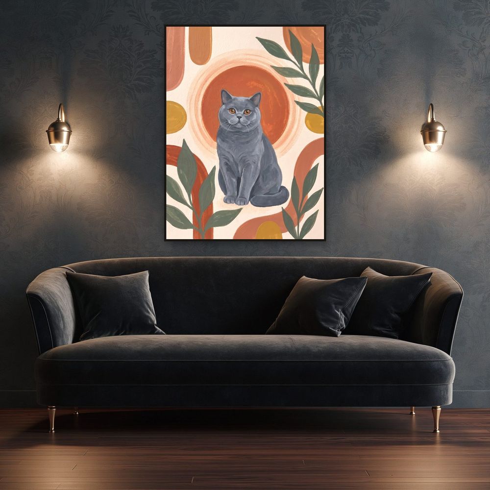 Boho British Shorthair — animals wall art print by Brunelvi — view 4