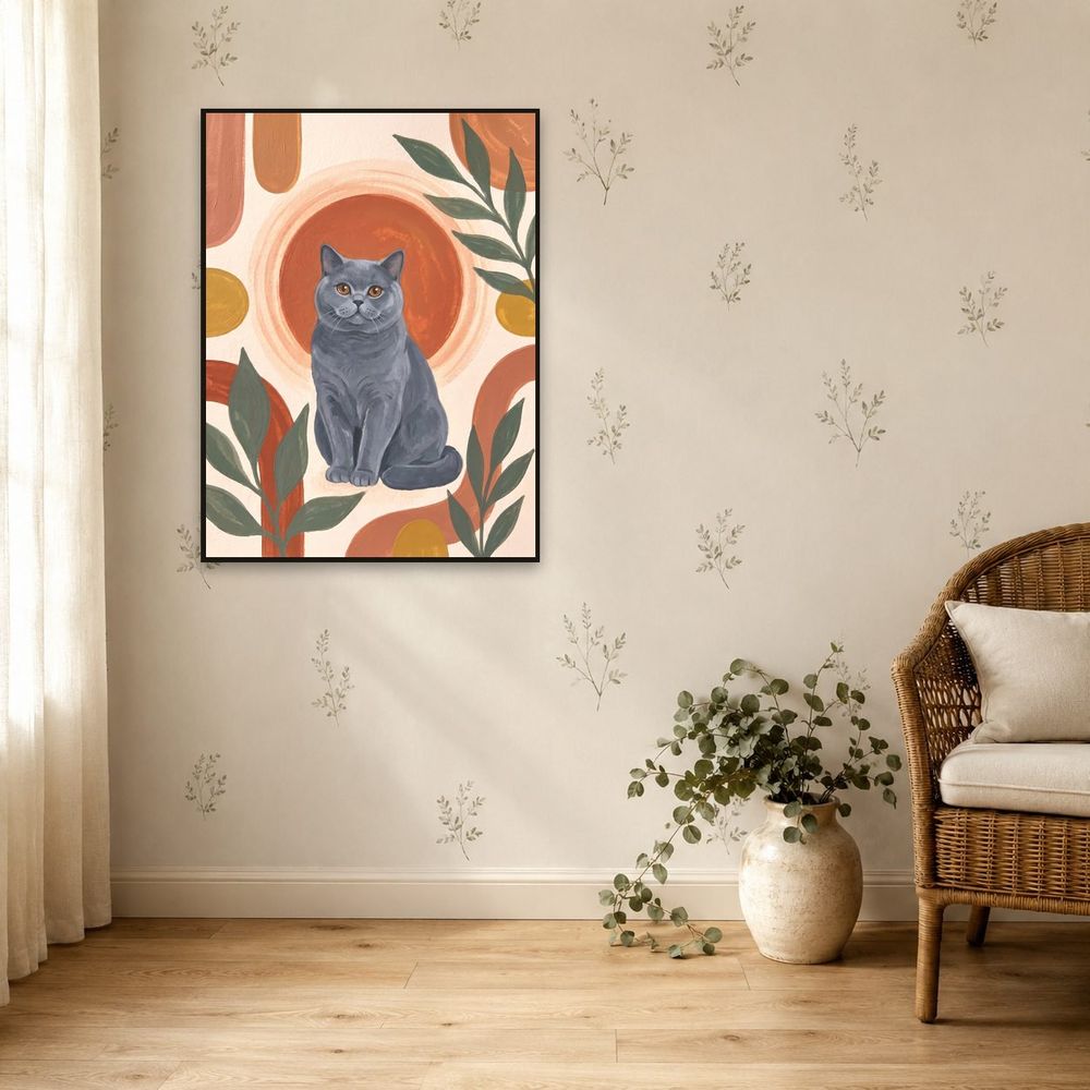 Boho British Shorthair — animals wall art print by Brunelvi — view 5