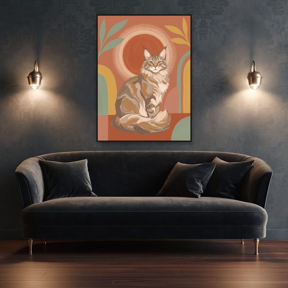 Boho Maine Coon — animals wall art print by Brunelvi — view 4