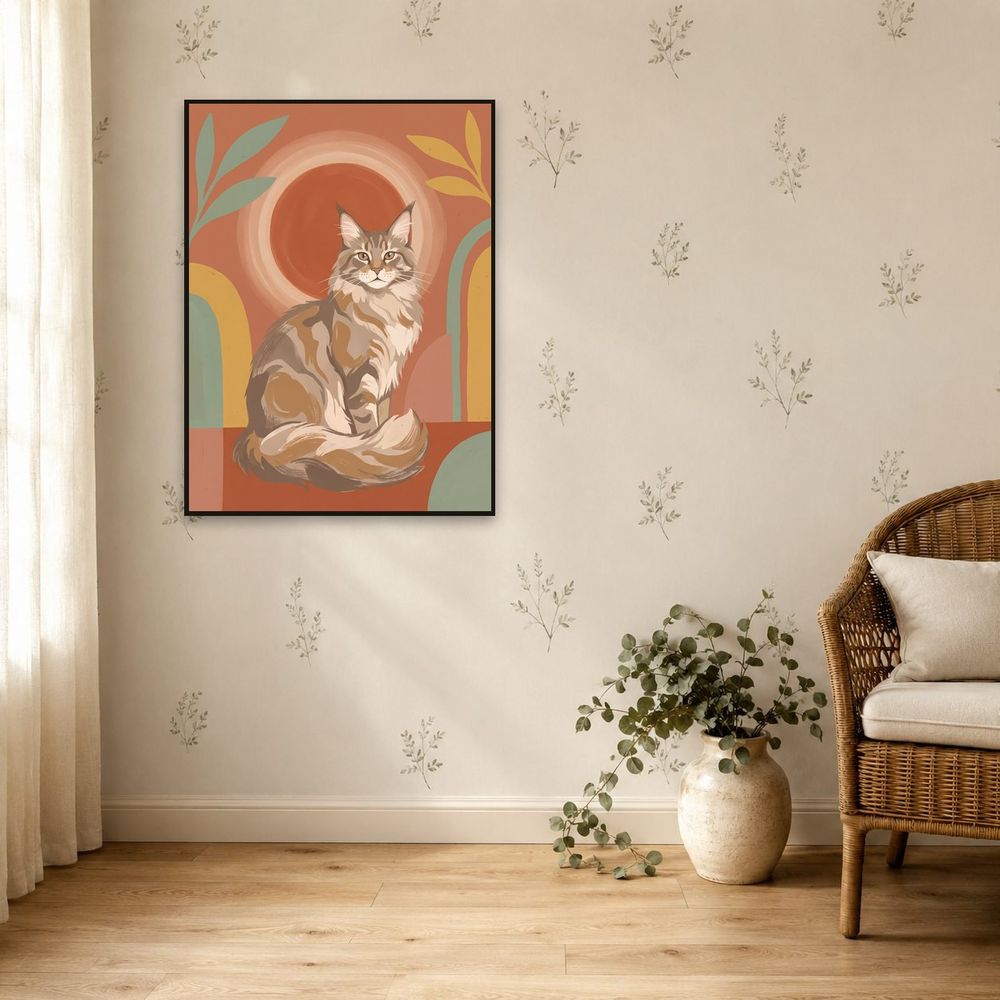 Boho Maine Coon — animals wall art print by Brunelvi — view 5