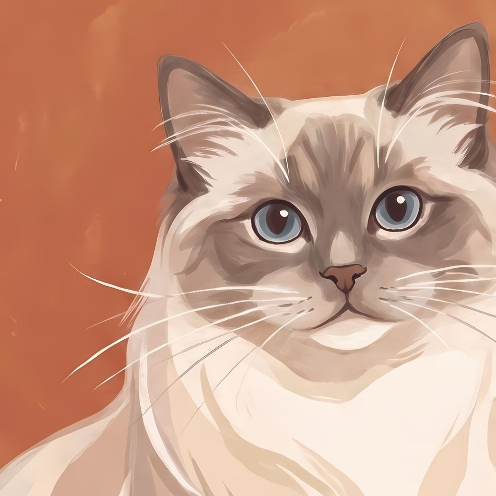 Boho Ragdoll Cat — animals wall art print by Brunelvi — view 2