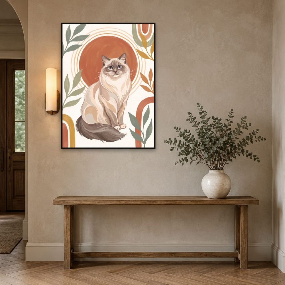 Boho Ragdoll Cat — animals wall art print by Brunelvi — view 3