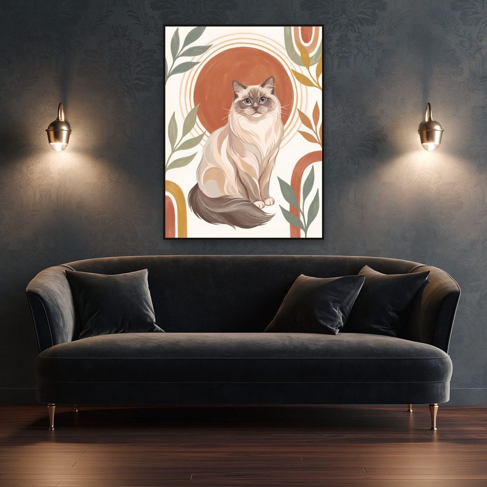 Boho Ragdoll Cat — animals wall art print by Brunelvi — view 4