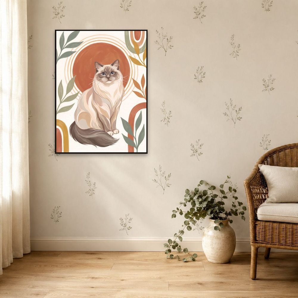 Boho Ragdoll Cat — animals wall art print by Brunelvi — view 5