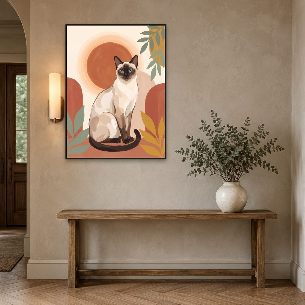 Boho Siamese Cat — animals wall art print by Brunelvi — view 3