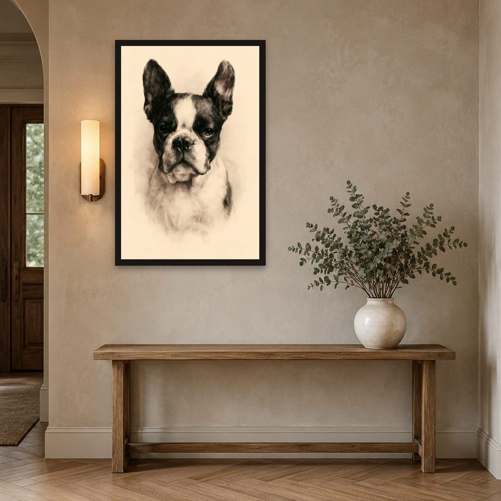 Boston Terrier Vintage vintage illustration wall art by Brunelvi — Ansicht 2