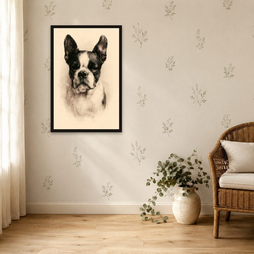 Boston Terrier Vintage vintage illustration wall art by Brunelvi — Ansicht 4