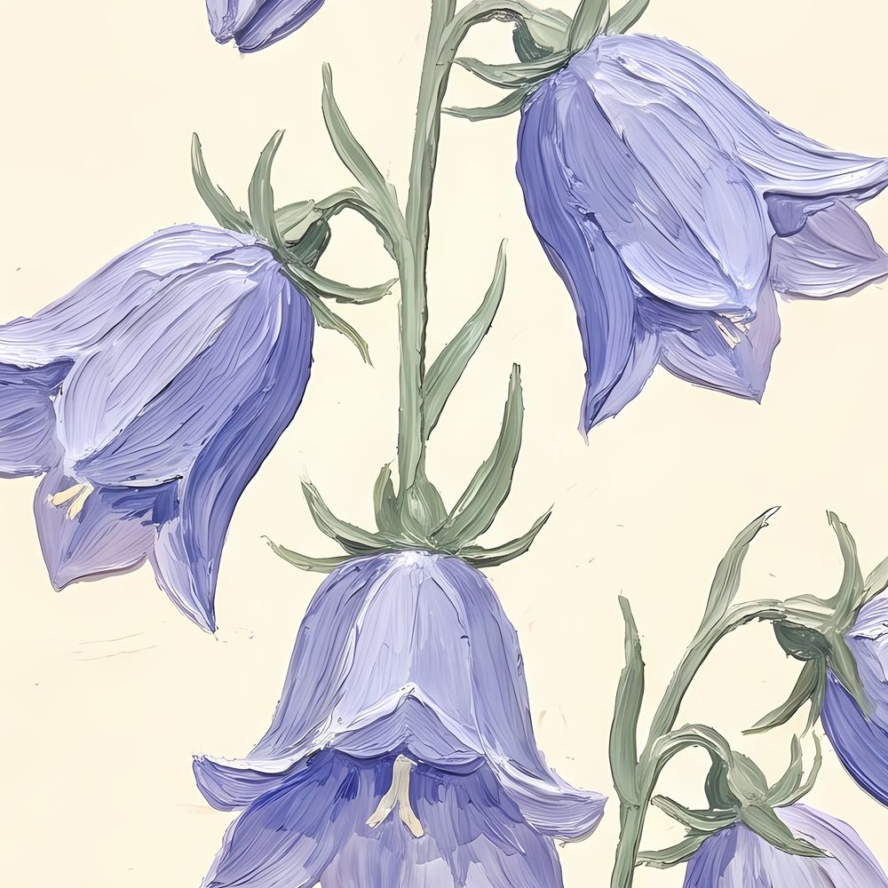 Botanical Bellflower — florals wall art print by Brunelvi — view 2