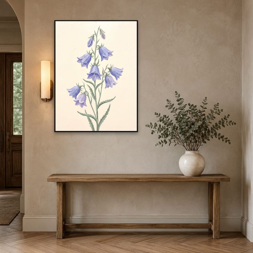 Botanical Bellflower — florals wall art print by Brunelvi — view 3