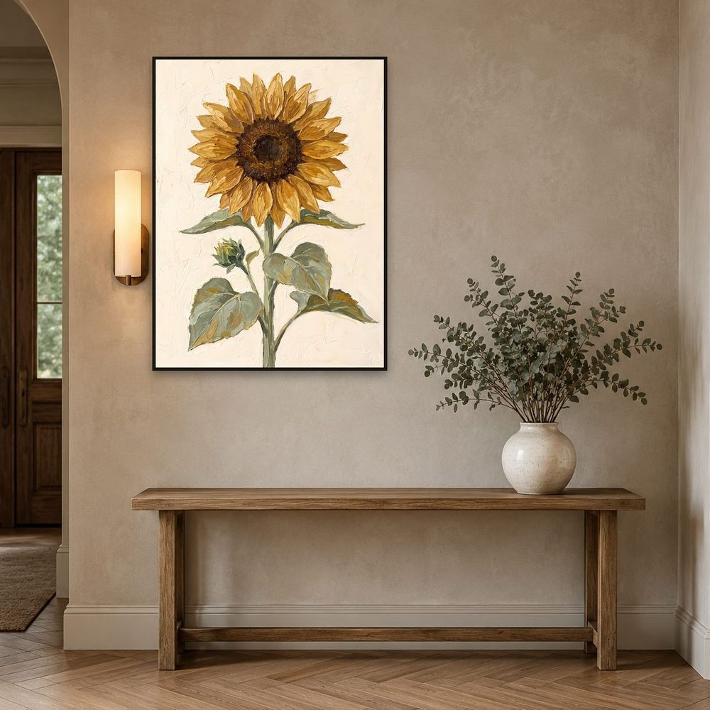 Botanical Sunflower — florals wall art print by Brunelvi — view 3