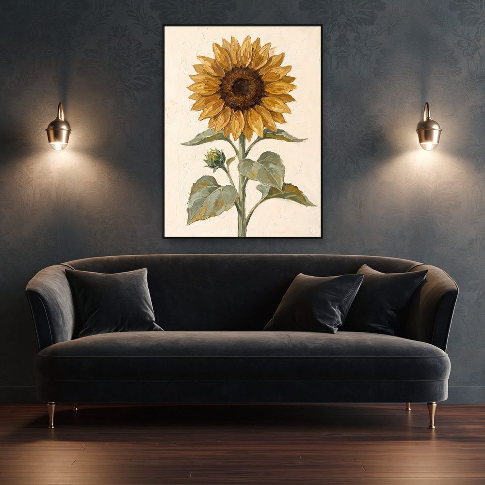 Botanical Sunflower — florals wall art print by Brunelvi — view 4