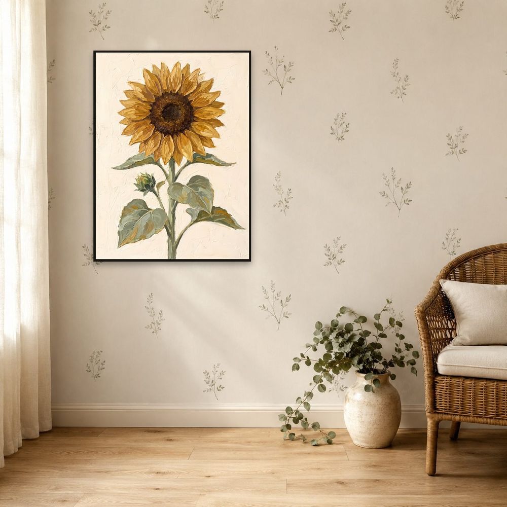 Botanical Sunflower — florals wall art print by Brunelvi — view 5