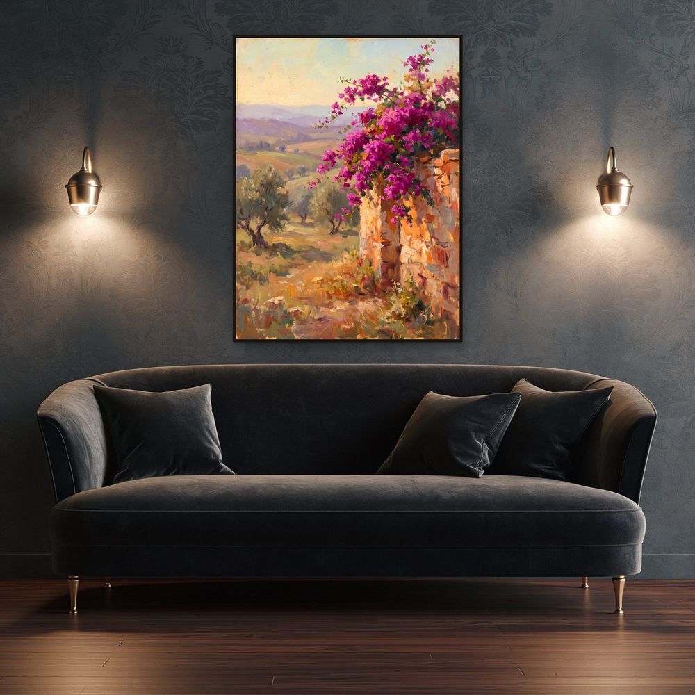 Bougainvillea Olive Grove — landscapes wall art print by Brunelvi — view 4