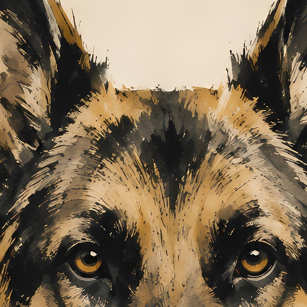 Brush Ink Shepherd — animals wall art print by Brunelvi — view 2