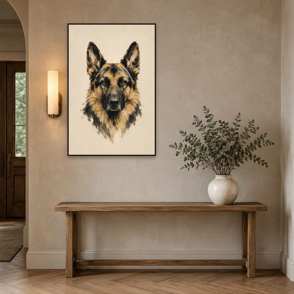 Brush Ink Shepherd — animals wall art print by Brunelvi — view 3