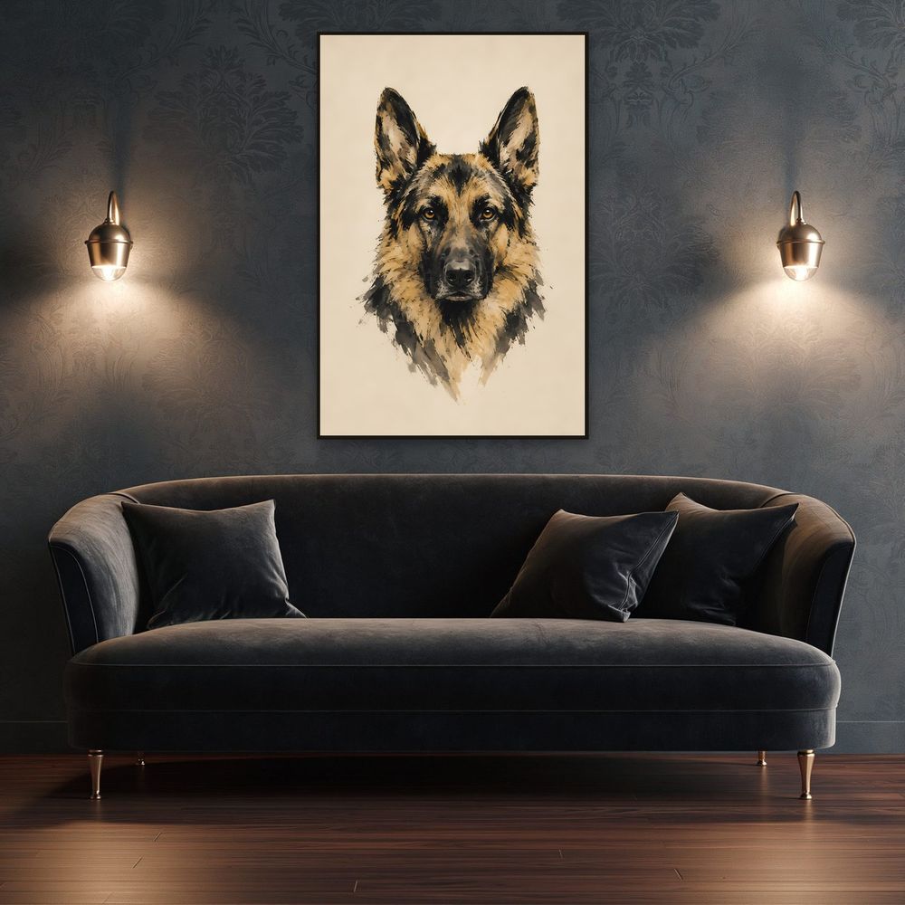 Brush Ink Shepherd — animals wall art print by Brunelvi — view 4