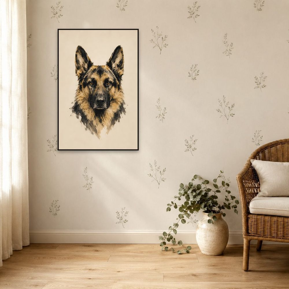 Brush Ink Shepherd — animals wall art print by Brunelvi — view 5