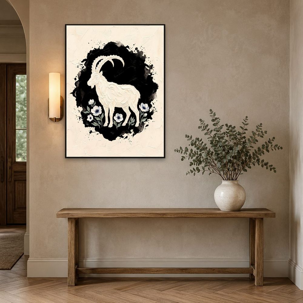 Capricorn Ibex Zodiac — zodiac wall art print by Brunelvi — view 3