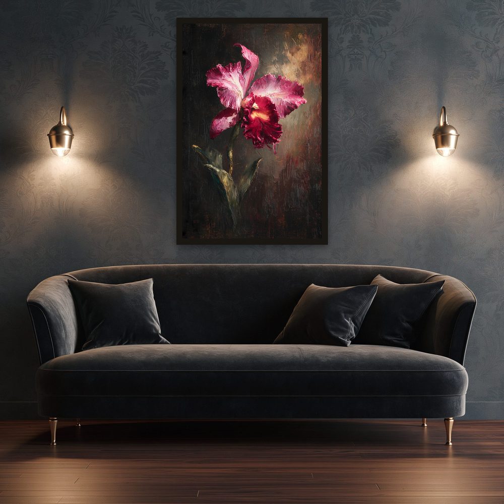 Cattleya Orchid impasto oil painting wall art by Brunelvi — Ansicht 3