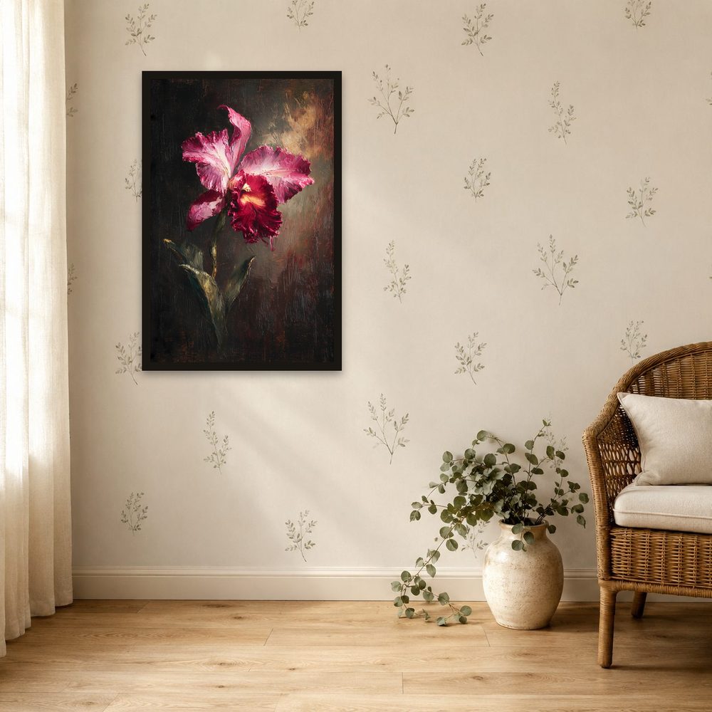 Cattleya Orchid impasto oil painting wall art by Brunelvi — Ansicht 4