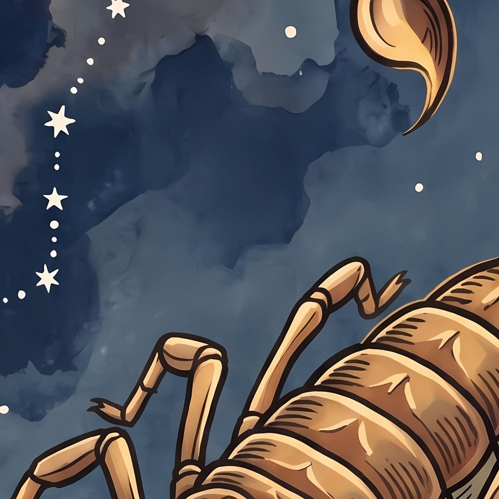 Celestial Scorpio Scorpion — zodiac wall art print by Brunelvi — view 2