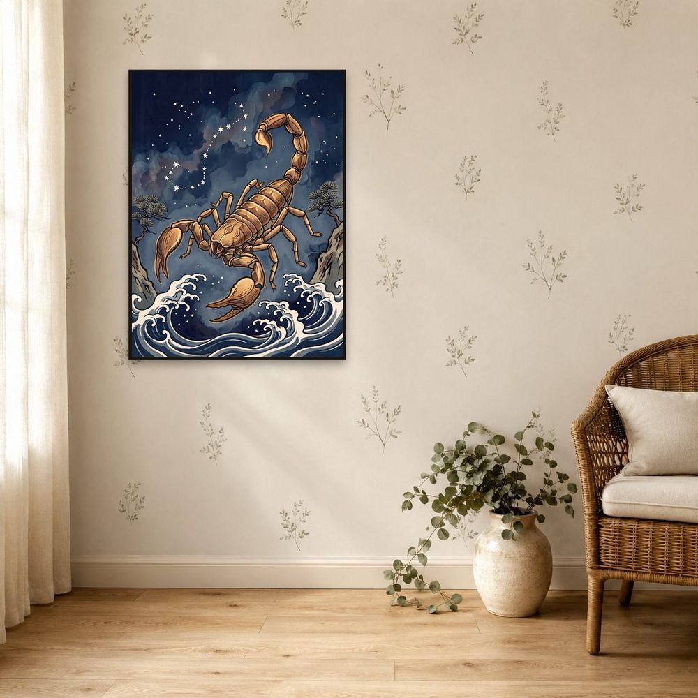 Celestial Scorpio Scorpion — zodiac wall art print by Brunelvi — view 5