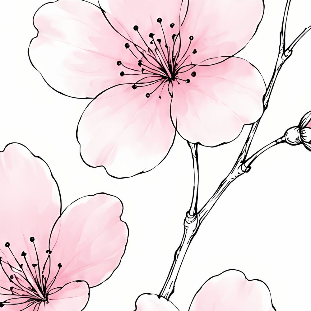 Cherry Blossom Branch — florals wall art print by Brunelvi — view 2