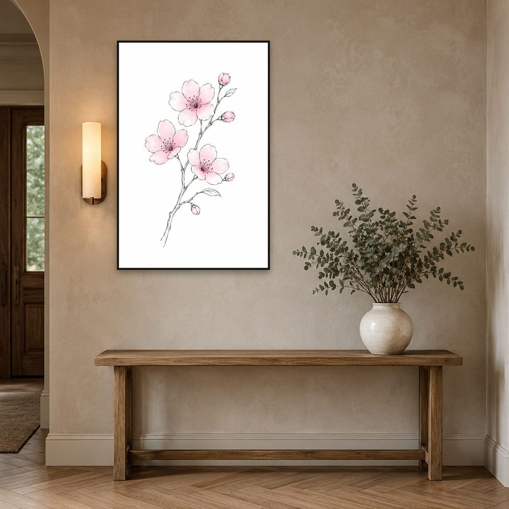Cherry Blossom Branch — florals wall art print by Brunelvi — view 3