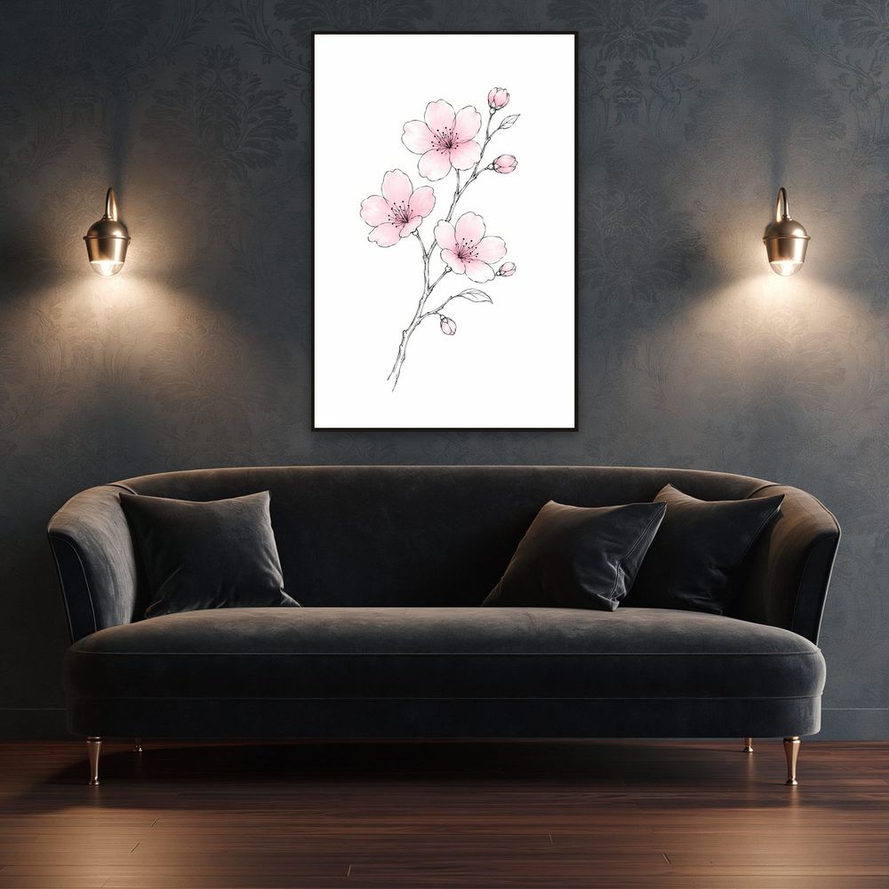 Cherry Blossom Branch — florals wall art print by Brunelvi — view 4