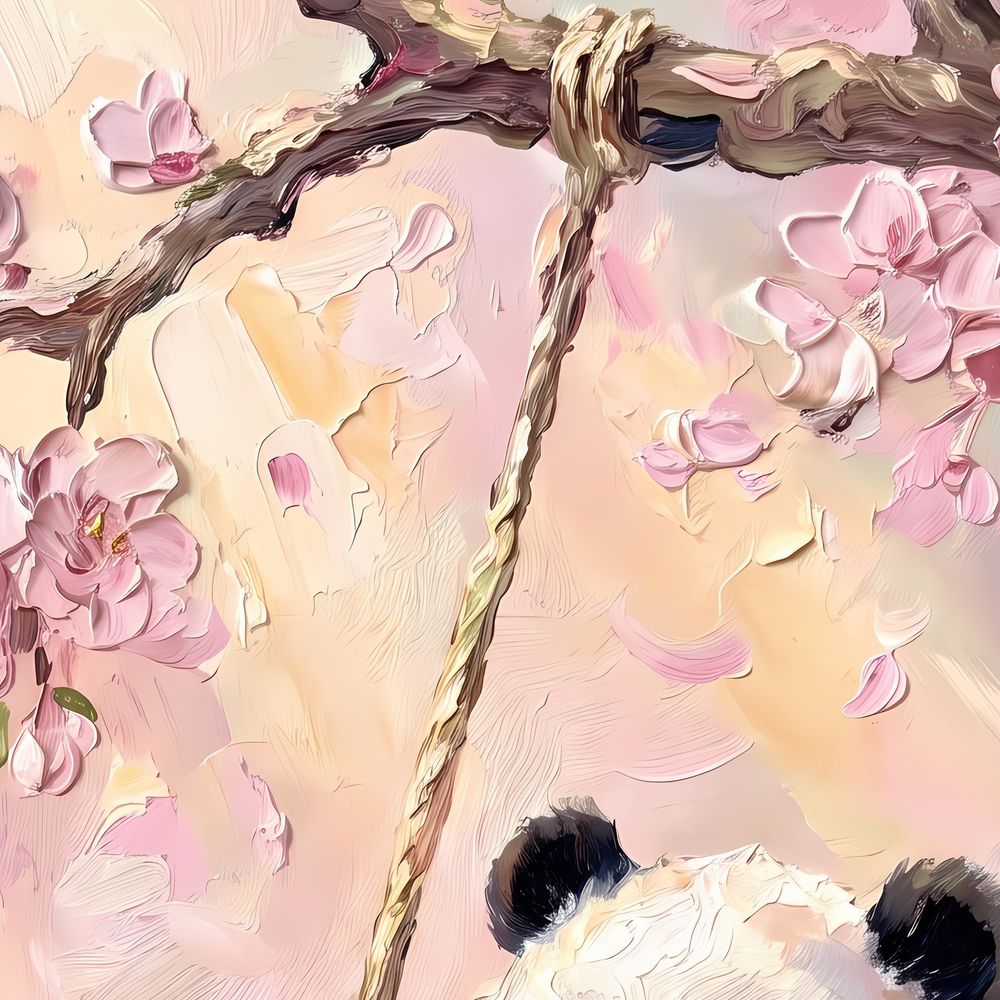 Cherry Blossom Panda — kids & nursery wall art print by Brunelvi — view 2