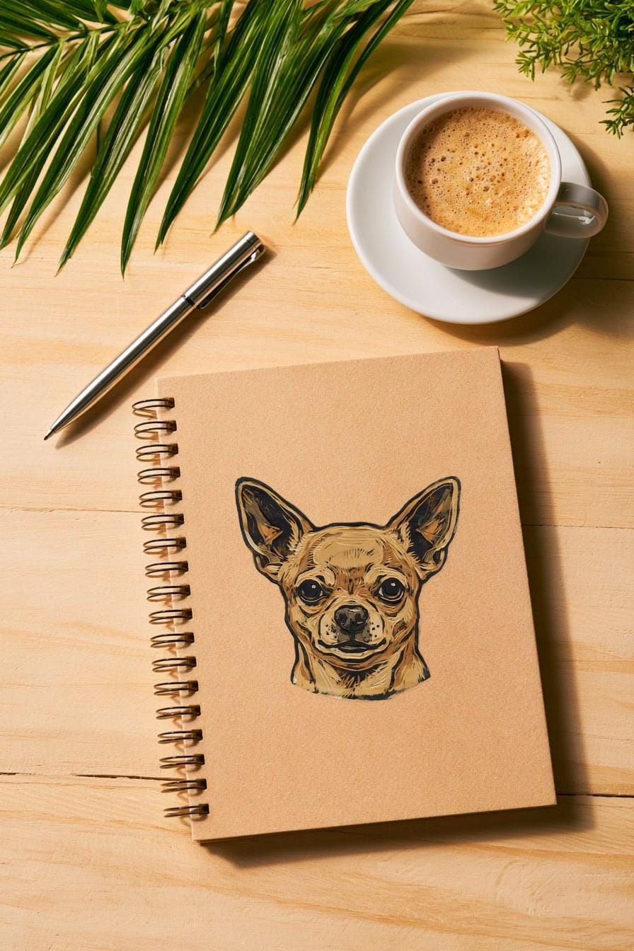 Chihuahua Linocut Clipart — animal clipart clipart by Brunelvi — view 4