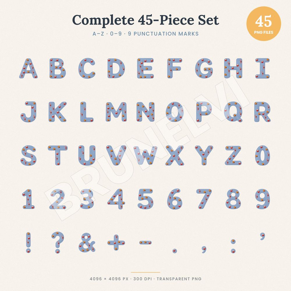 Christmas Bakery Alphabet PNG — alphabet letter pngs clipart by Brunelvi — view 3