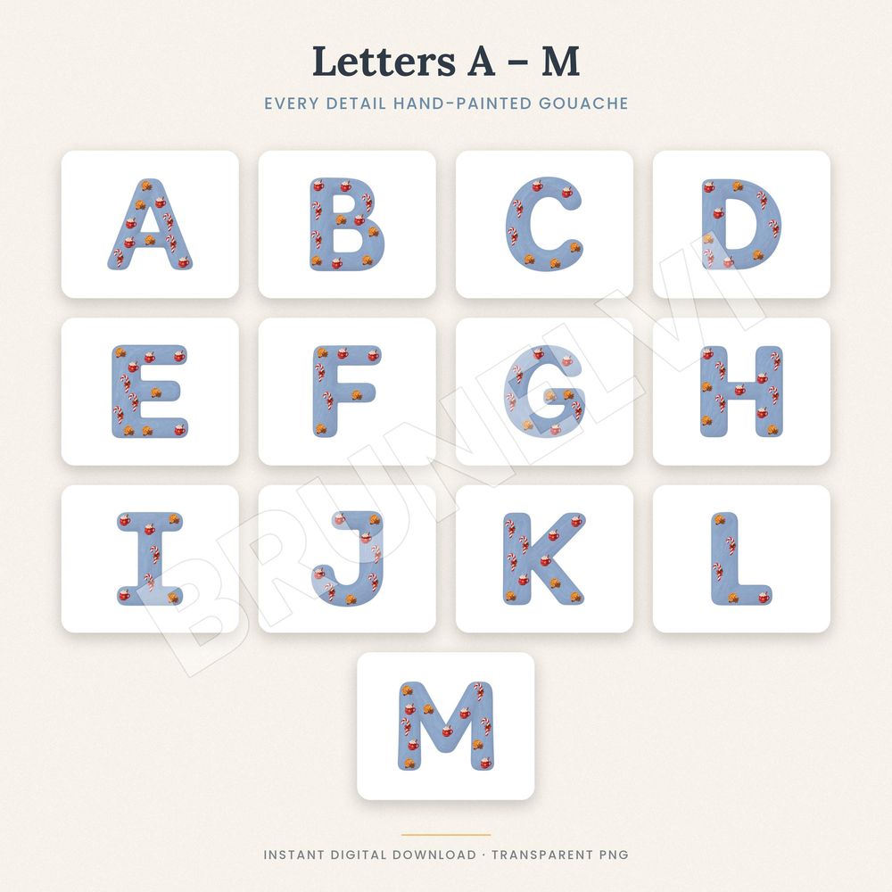 Christmas Bakery Alphabet PNG — alphabet letter pngs clipart by Brunelvi — view 4