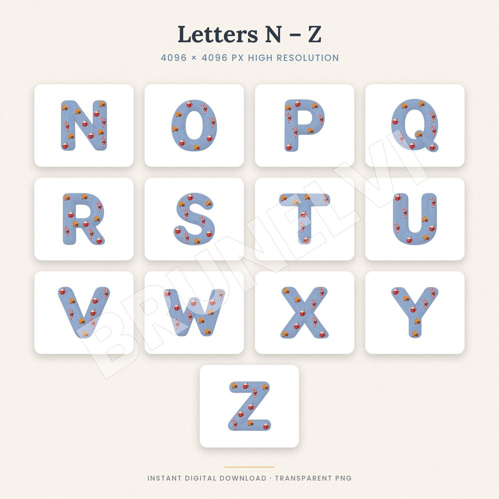 Christmas Bakery Alphabet PNG — alphabet letter pngs clipart by Brunelvi — view 5