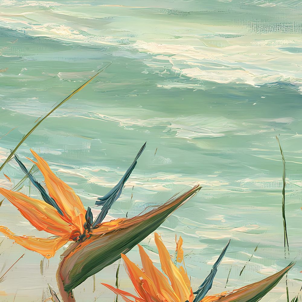 Coastal Bird of Paradise — florals wall art print by Brunelvi — view 2