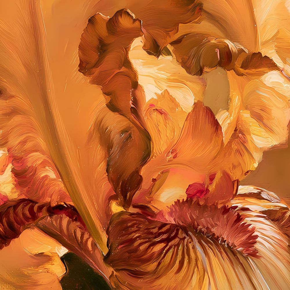 Copper Amber Iris — florals art print by Brunelvi — view 2