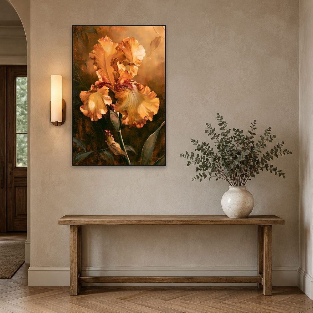 Copper Amber Iris — florals art print by Brunelvi — view 3