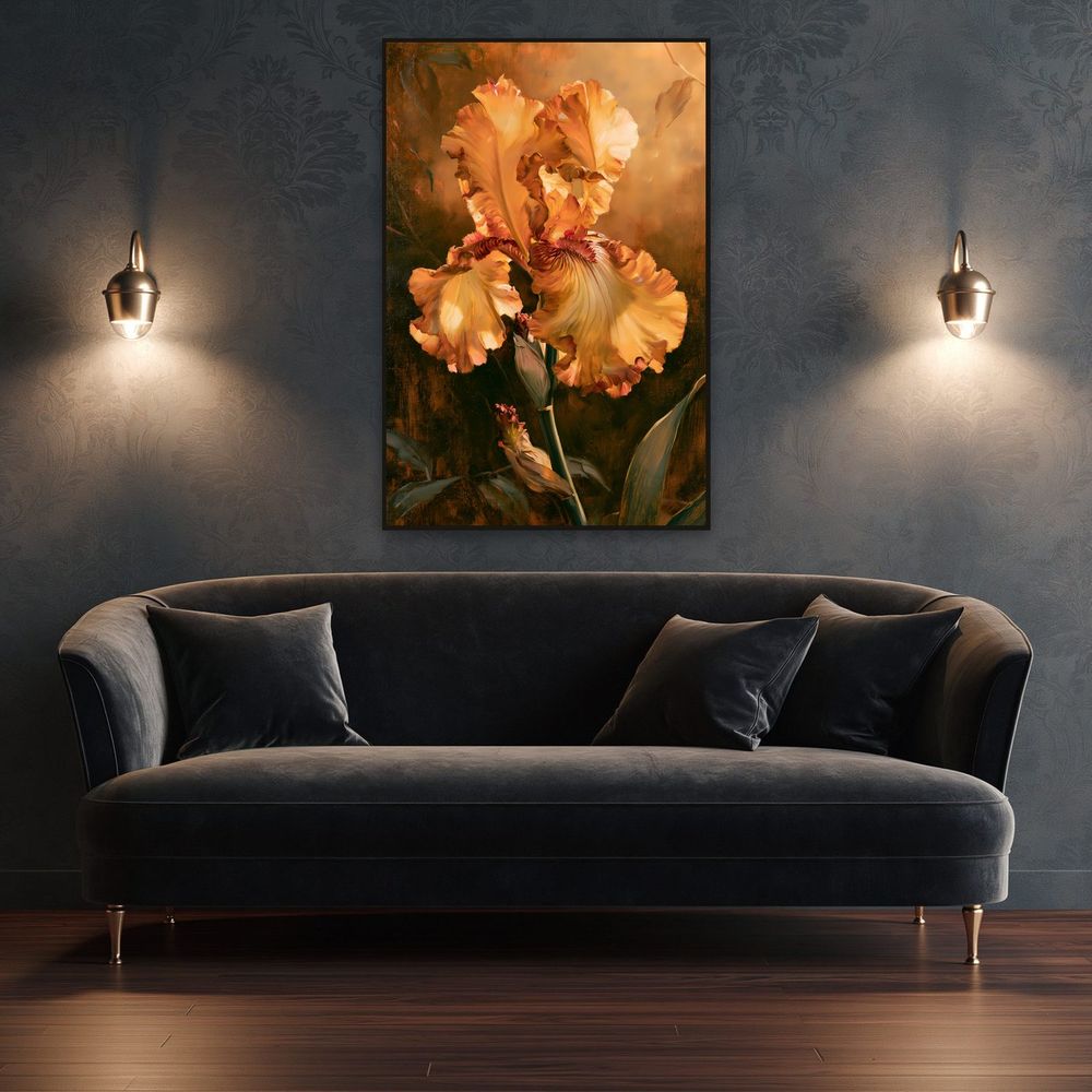 Copper Amber Iris — florals art print by Brunelvi — view 4