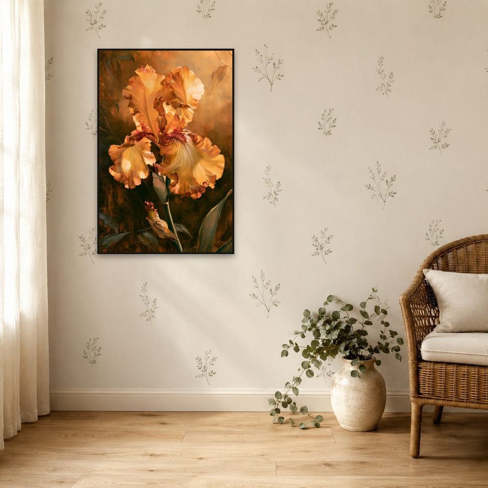 Copper Amber Iris — florals art print by Brunelvi — view 5