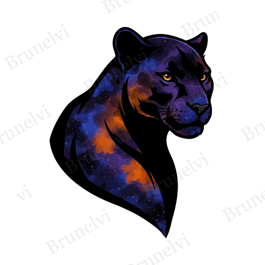 Cosmic Nebula Black Panther PNG — bold clipart clipart by Brunelvi