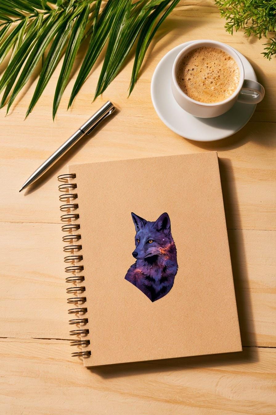 Cosmic Nebula Fox Portrait — bold clipart clipart by Brunelvi — view 4